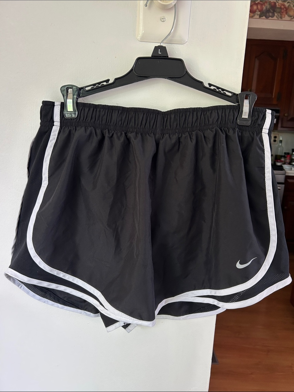 Nike || Black Athletic Running Shorts with White Trim